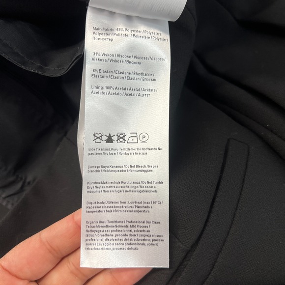 Anthropologie Exquise Dress Pants Womens M Black Stretch Side Zip Straight Leg - Picture 10 of 16